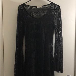 Black lace dress